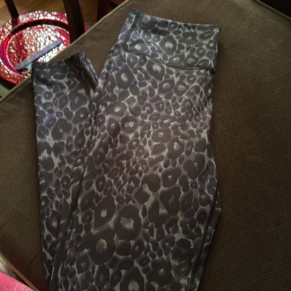 Three..Fabletics sports bras and matching pants for leopard one ..size medium